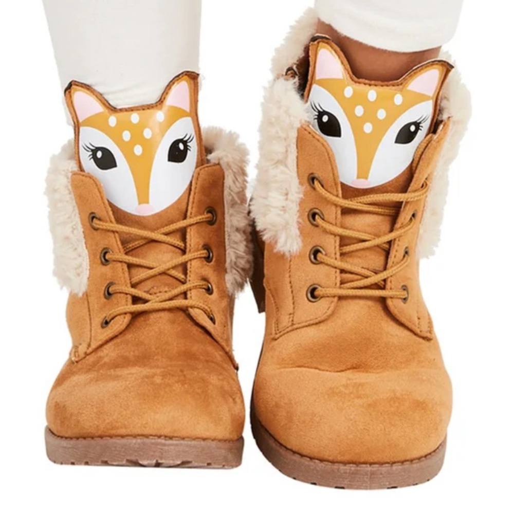 fab kids - Fur Lined Deer Face Boot